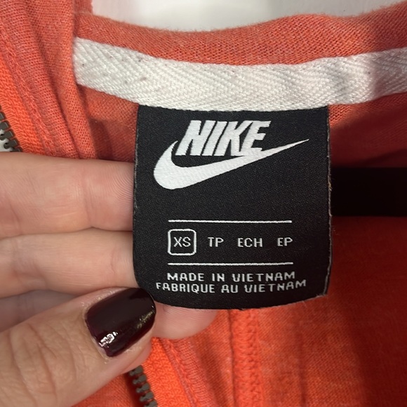 Orange Nike zip up hoodie. - Picture 4 of 6